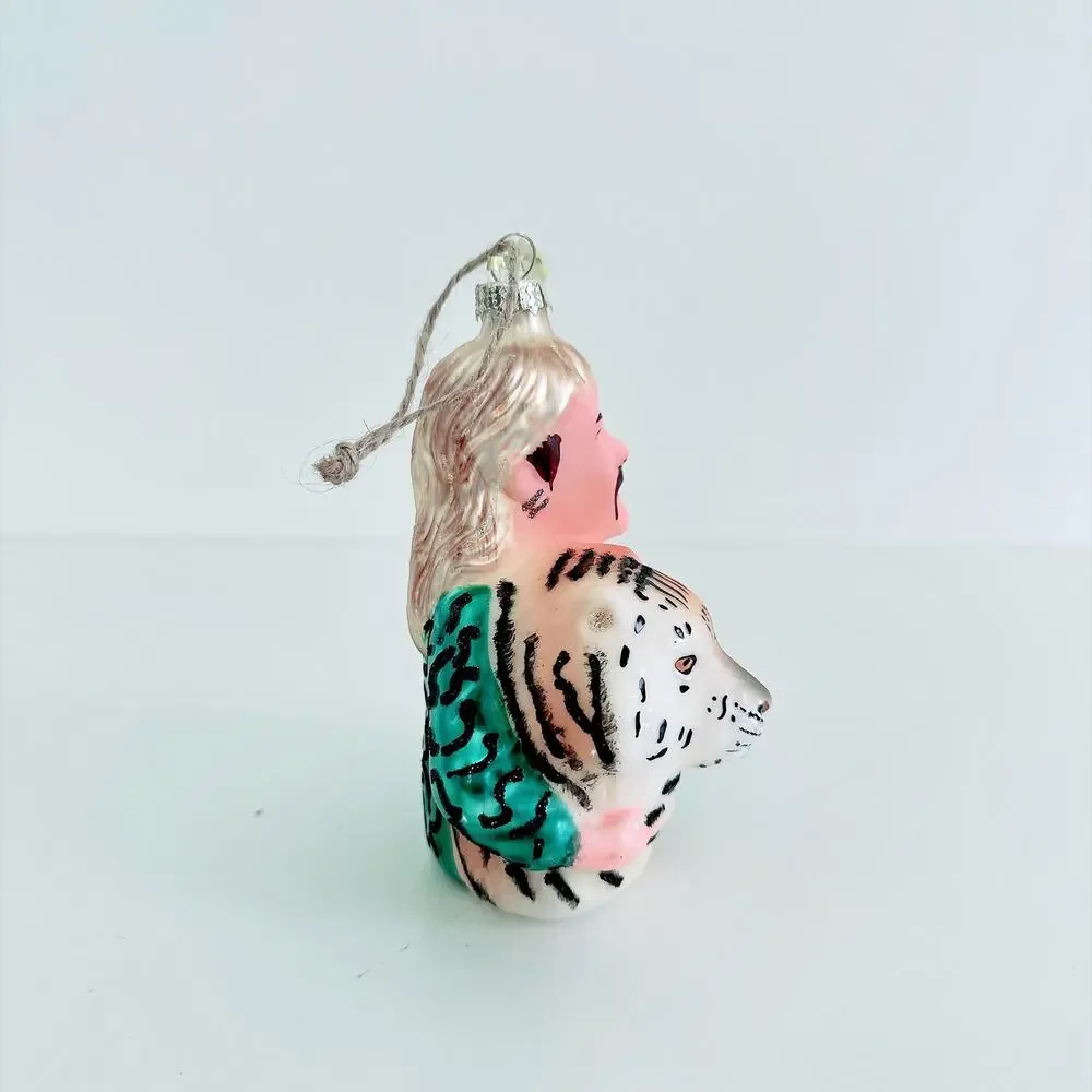 JOE EXOTIC TIGER KING GLASS ORNAMENT